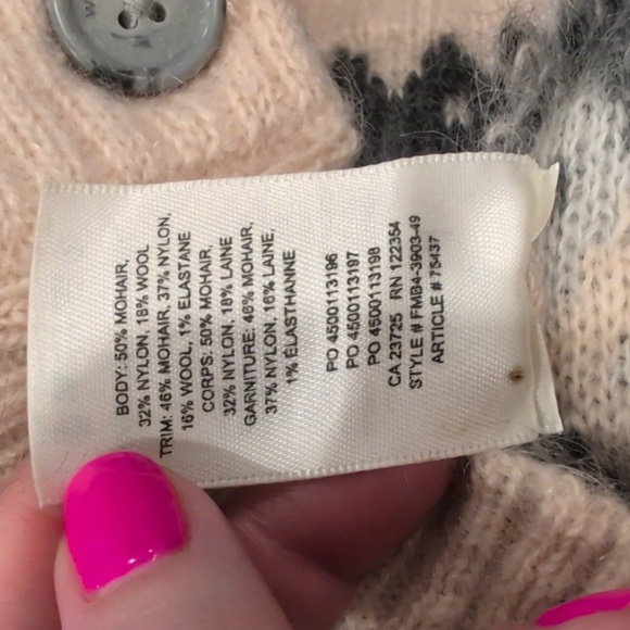 Aritzia Wilfred Cadence Mohair vneck Button Up Cardigan - Picture 5 of 7